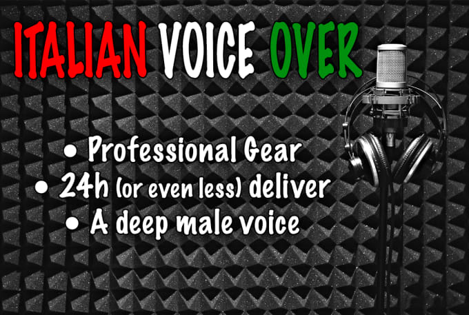 I will do an italian voice over for you