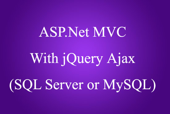 I will do any asp dot net mvc work