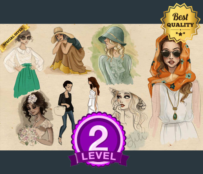 I will do fashion sketch and illustration