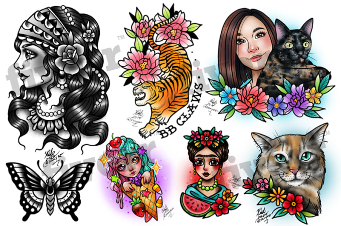 I will do traditional and neo traditional tattoo designs for you