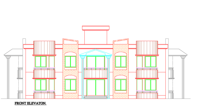 I will draw 2d elevation in autocad