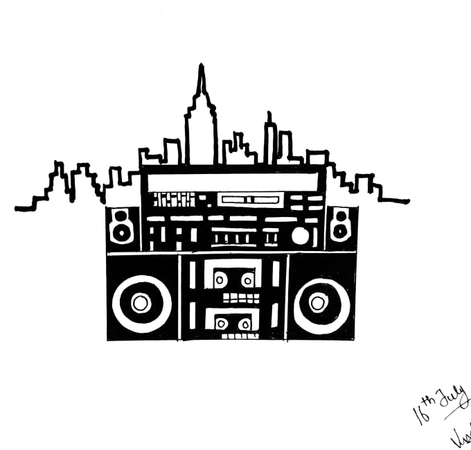 I will draw a black and white sketch for you