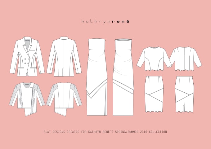 I will draw a fashion flat cad illustration of your own design