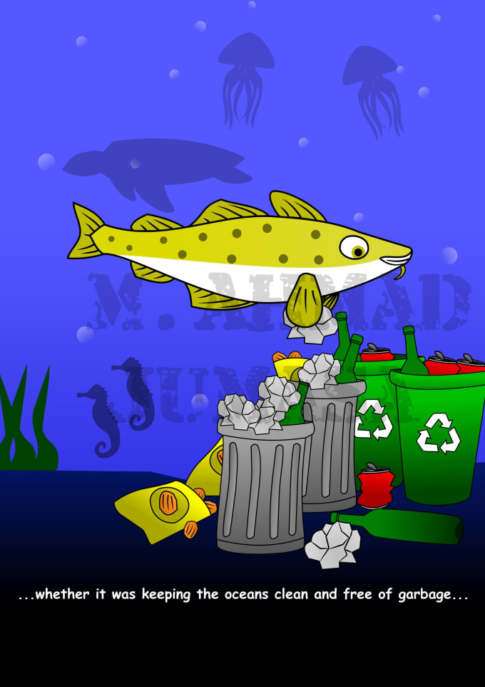 I will draw a vector illustration for children and kids