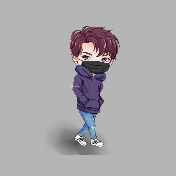 I will draw cute chibi for you