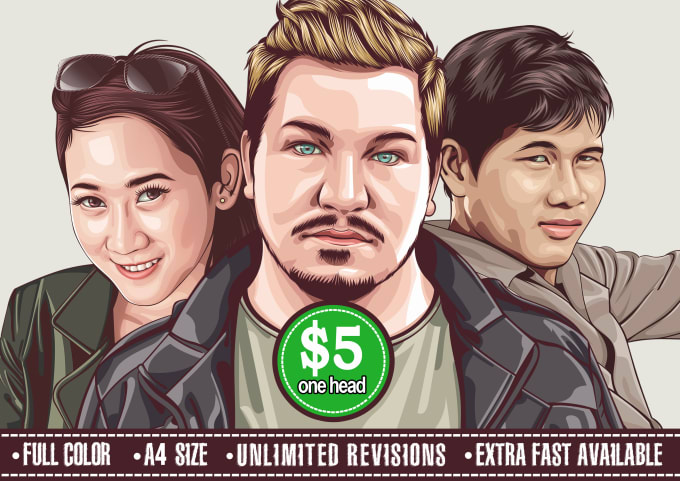 I will draw your photo be a awesome cartoon