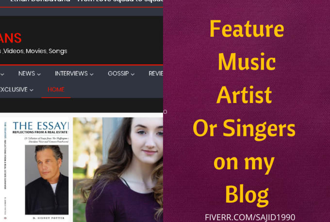 I will feature music artist or singers on my blog