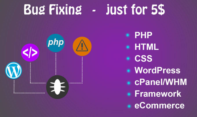 I will fix php, mysql,html,css issues