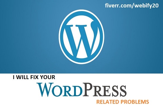 I will fix wordpress related problems