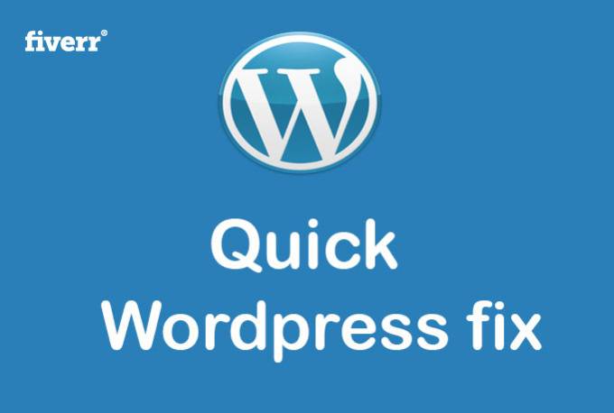 I will fix your wordpress issues with in 24 hours