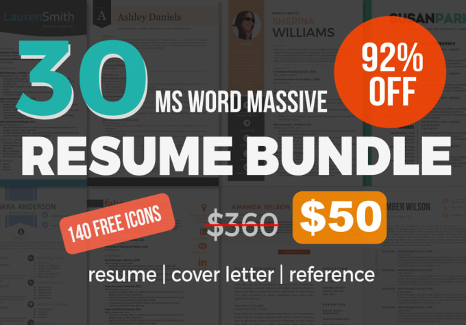 I will give you my MASSIVE Resume Bundle