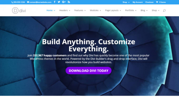 I will install and create website with divi theme and divi builder