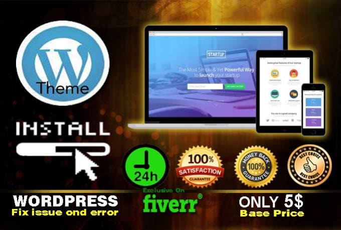 I will install wordpress theme customize site