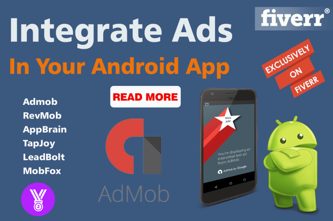 I will integrate ads in your android app