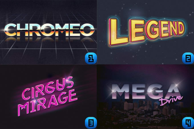 I will make 80s logo typography