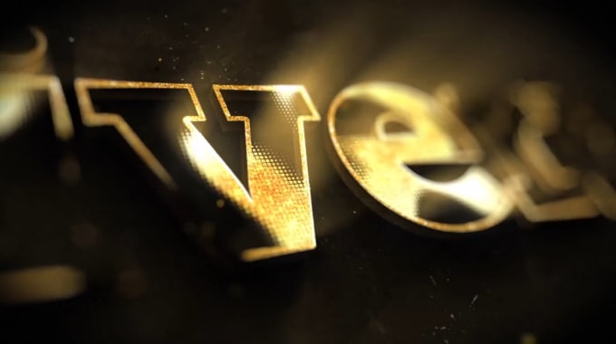 I will make a beautiful golden logo intro 3d animated video