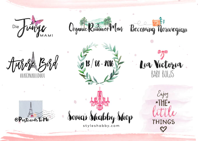 I will make a creative brush watercolor handwritten logo