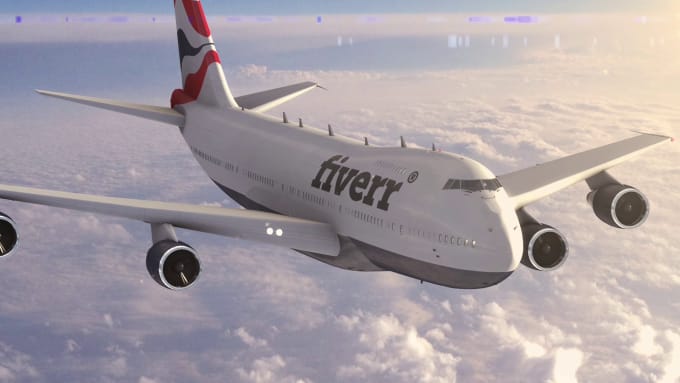 I will make a video of your text or logo on a flying jet