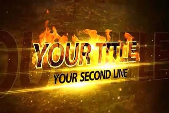 I will make cool video intro