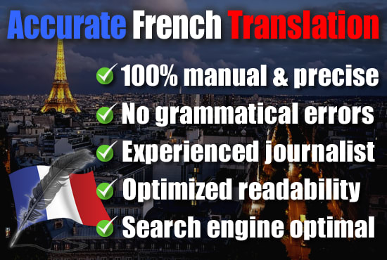 I will manually translate an article into correct French