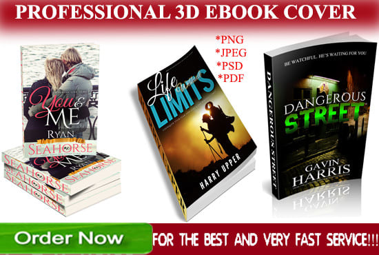 I will professionally create an amazing 3d ebook cover design