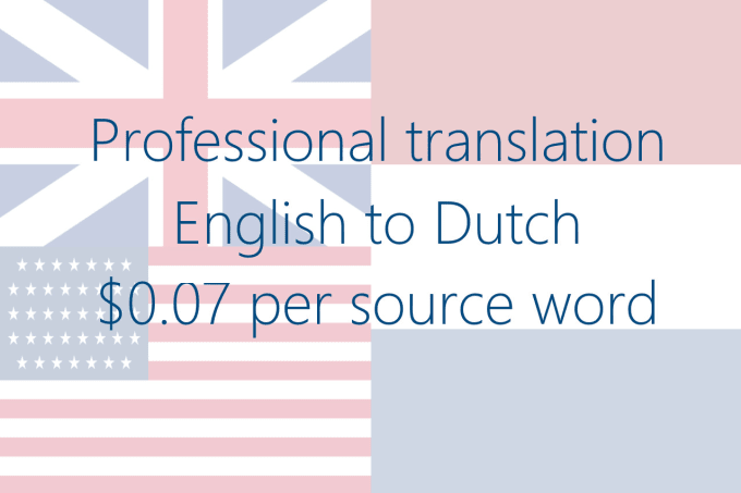 I will professionally translate your text from english to dutch