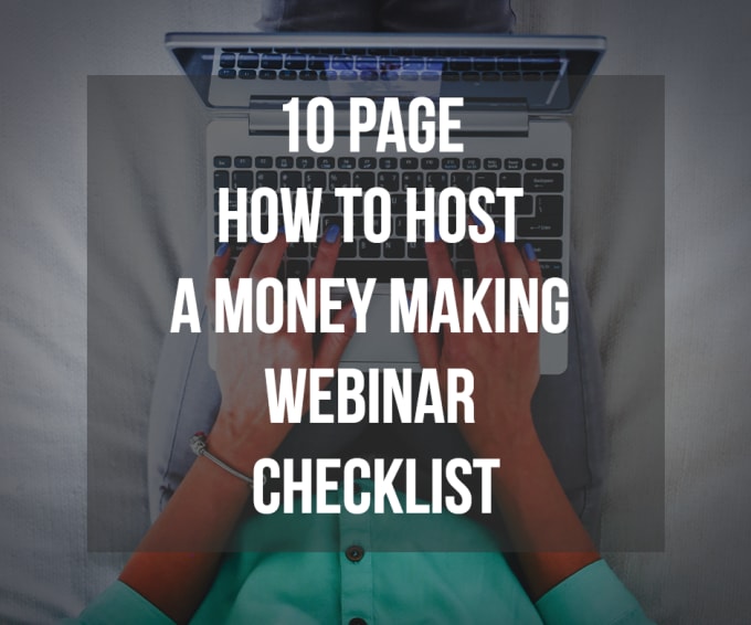 I will provide a webinar hosting checklist