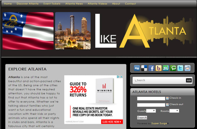 I will publish an article on a new page in my atlanta website