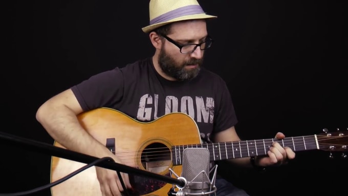 I will record a profesional acoustic guitar