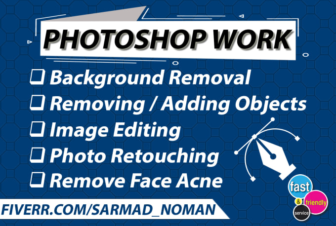 I will remove background and do photoshop editing