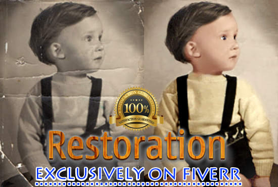 I will restore heavily damaged photos