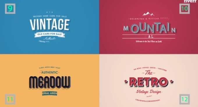 I will retro vintage intro for your text