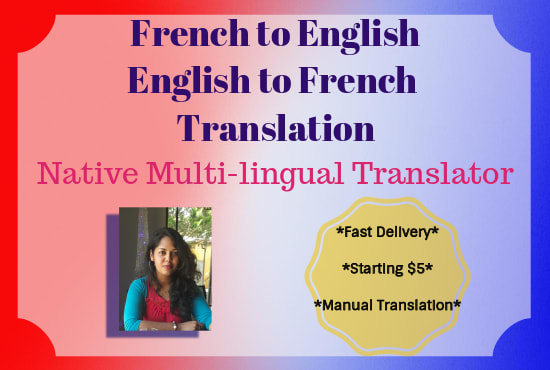 I will translate french to english or english to french