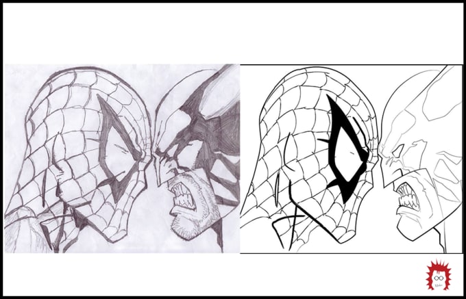 I will turn your drawing into a vector illustration