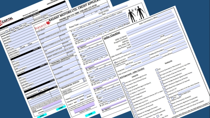 I will a pdf edit or pdf recreate or fillable form