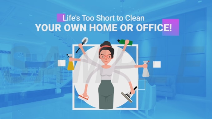 I will brand a video customized for  cleaning business