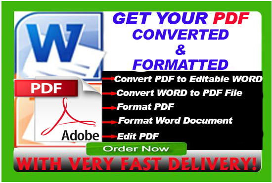 I will convert PDF to word