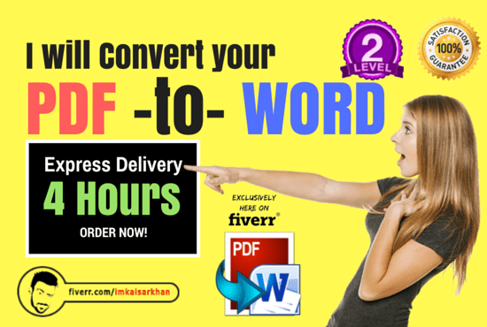 I will convert PDF to Word, doc, docx Professionally