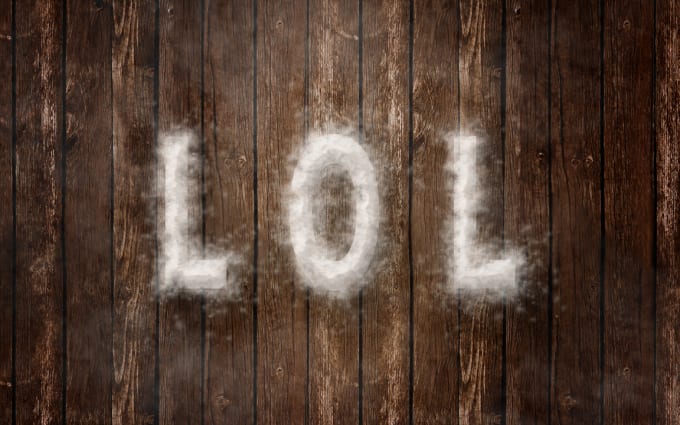 I will create a word or phrase in flour or powder