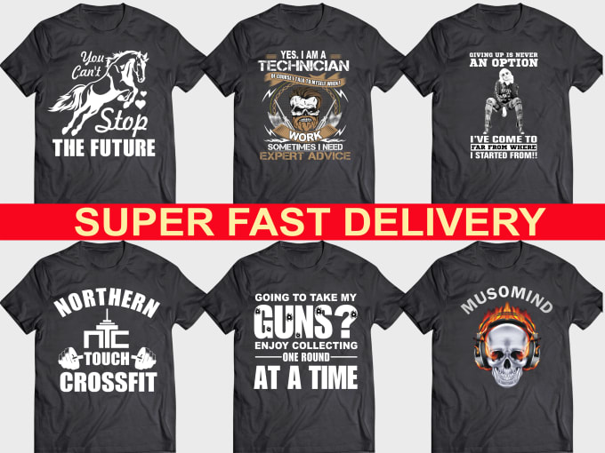 I will create custom amazing t shirt designs in 8 hours