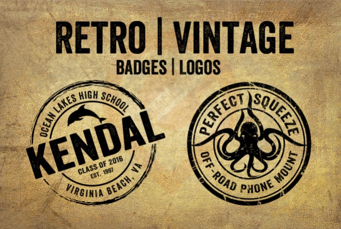 I will design a retro vintage logo