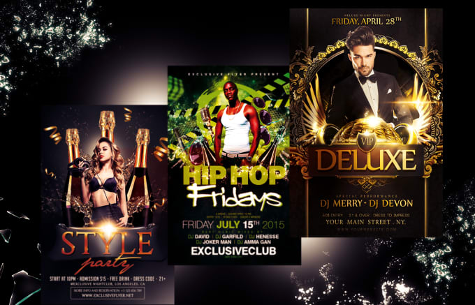 I will design concert,hip hop,dj,party,nightclub,event flyer