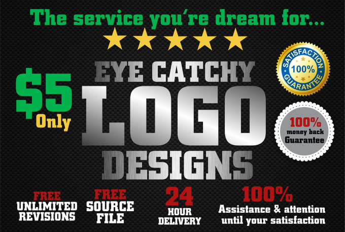 I will design logo with free unlimited revisions