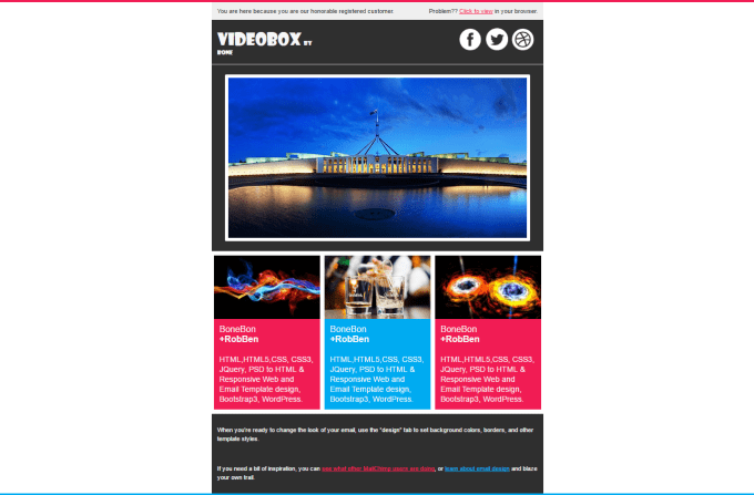 I will design professional email template