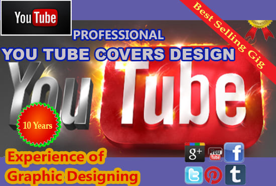 I will design youtube banner ,cover, channel artwork or thumbnail