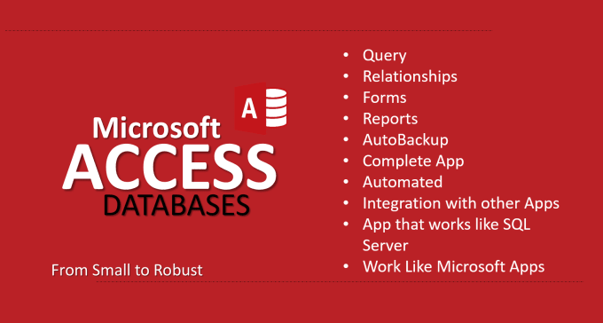 I will do any job on microsoft access database