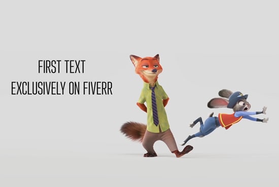 I will do custom zootopia video with your logo and text