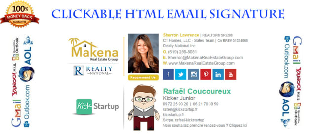 I will do outlook gmail html email signature