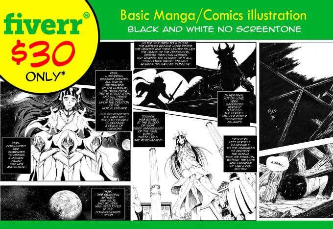 I will draw manga or comics for your story