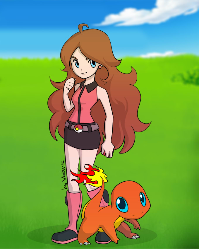 I will draw you as a Pokemon Trainer in pokemon art style